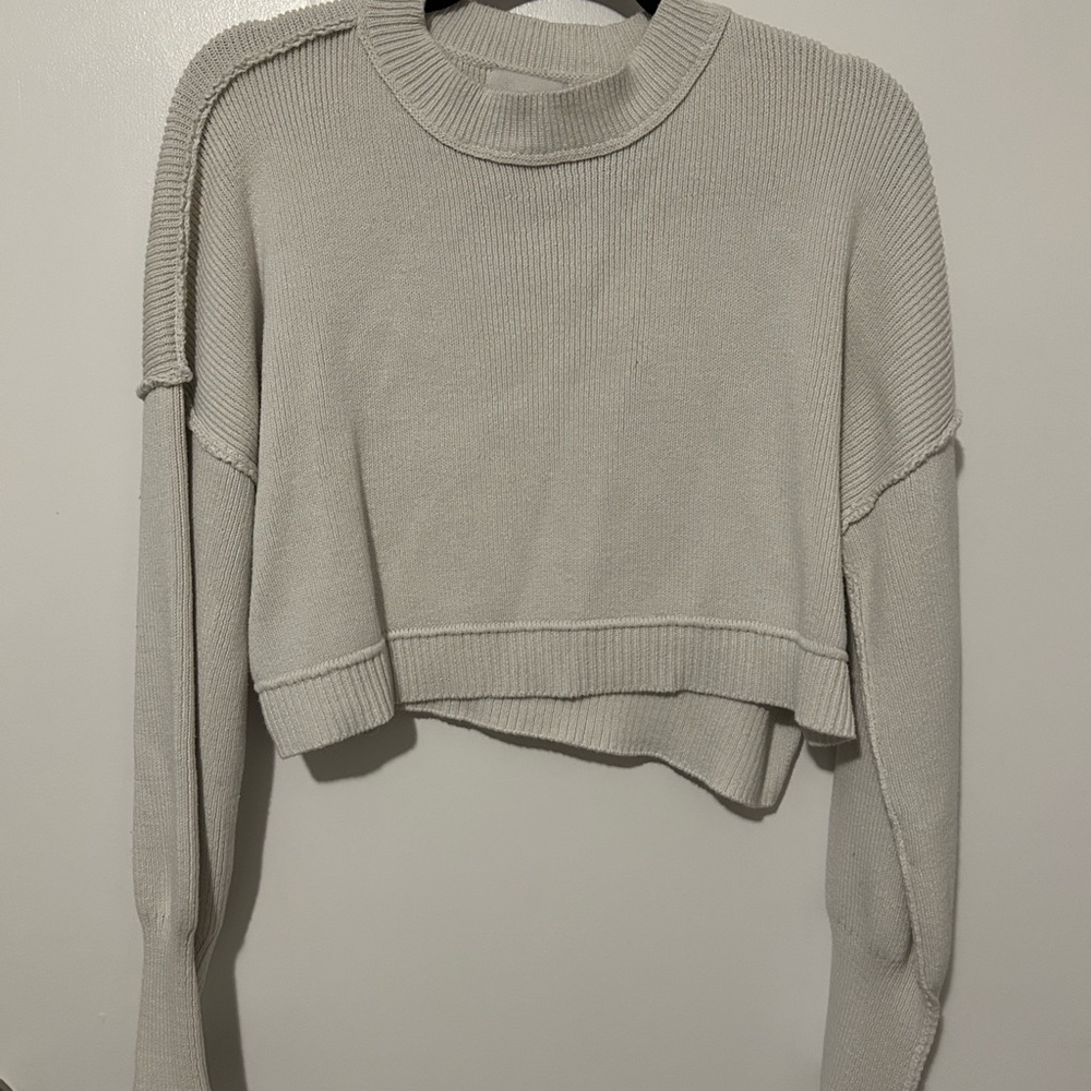 Pink Rose Ivory Knit Top